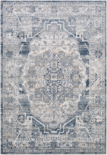 Jolie Traditional Vintage Oriental Grey, Tan & Ivory Rug - Design JLO2309 - Large Plus 160x220 cm (5'3'' x 7'3'')
