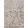Kemer Vintage Washable Oriental Taupe, Blue & Dusty Coral Rug - Large Plus 160x213 cm (5'3'' x 7')