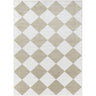 Lillian Geometric Washable Vintage Oriental Green, Off-White & Olive Rug - Large Plus 160x213 cm (5'3'' x 7')