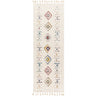 Lofty Vintage Runner Shaggy Oriental Ivory, White & Aqua Rug - Runner 80x220 cm (2'7'' x 7'3'')