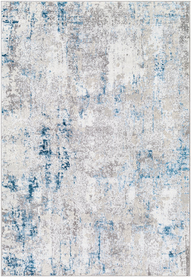Lustro Abstract Modern Blue, Light Beige & Ivory Rug - Design LSR2315 - Medium 120x170 cm (3'11'' x 5'7'')
