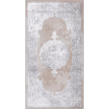 Lustro Vintage Oriental Beige, Off-White & Light Grey Rug - Design LSR2335 - Small 80x150 cm (2'7'' x 4'11'')