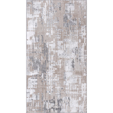 Lustro Abstract Modern Beige, Tan & Off-White Rug - Small 80x150 cm (2'7'' x 4'11'')