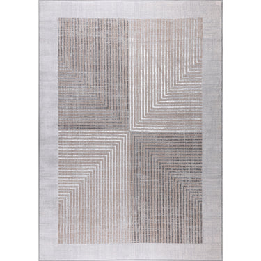 Lustro Modern Skandi Beige, Tan & Off-White Rug - Medium 120x170 cm (3'11'' x 5'7'')