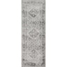 Monte Carlo Vintage Traditional Boho Runner Oriental Grey, White & Charcoal Rug - Runner 80x220 cm (2'7'' x 7'3'')