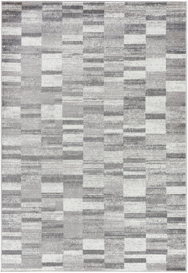 Monte Carlo Modern Graphic Skandi Grey, Black & White Rug - Medium 120x170 cm (3'11'' x 5'7'')