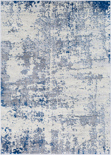 Monaco Abstract Marble Modern Blue, Charcoal & LightGray Rug - Medium Plus 130x180 cm (4'3'' x 5'11'')