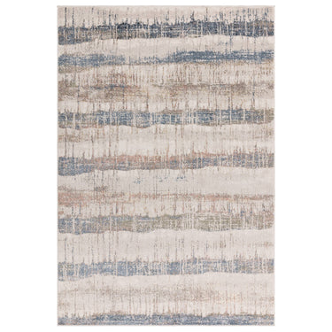 Opal OP05 Blue Soft High-Low Abstract Rug - overhead view