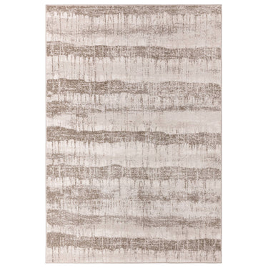 Opal OP06 Natural Beige Soft High-Low Abstract Rug - overhead view
