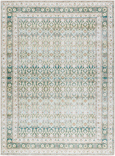 Rainier Our Pnw Home Vintage Traditional Oriental Green, Olive & Seafoam Rug - Large Plus 160x220 cm (5'3'' x 7'3'')