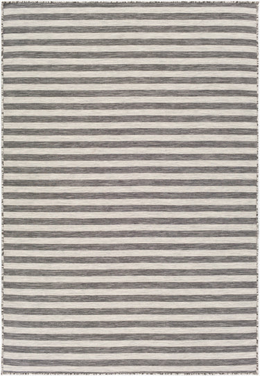 Pasadena Outdoor Cottage Grey, Ivory & Black Rug - Medium Plus 130x180 cm (4'3'' x 5'11'')