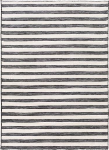 Pasadena Outdoor Cottage Black & Ivory Rug - Small 80x150 cm (2'7'' x 4'11'')