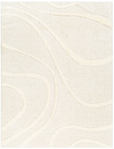 Rodos Modern Soft Plush Pile Shaggy Neutral, Beige & White Rug - Design RDO2341 - Medium 120x170 cm (3'11'' x 5'7'')