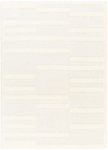 Rodos Modern Soft Plush Pile Shaggy Neutral, Beige & White Rug - Design RDO2352 - Medium 120x170 cm (3'11'' x 5'7'')