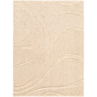 Rodos Modern Soft Plush Pile Shaggy Beige Rug - Design RDO2354 - Large Plus 160x213 cm (5'3'' x 7')
