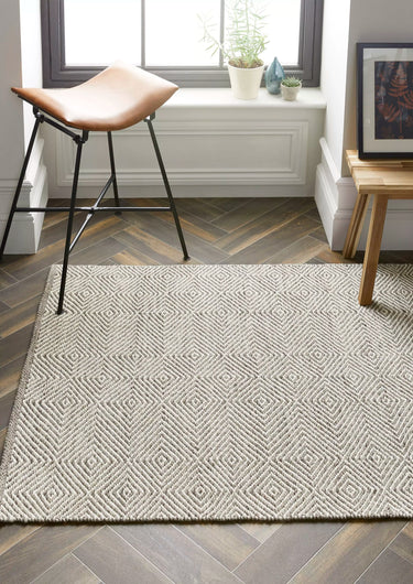 Origins Estelle Wool Flatweave Hand Woven Rug Hallway Runner in Natural - Small 80x150 cm (2'6"x5')