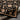 Riley Vintage Traditional Boho Skandi Oriental Black, Mustard & Dark Brown Rug