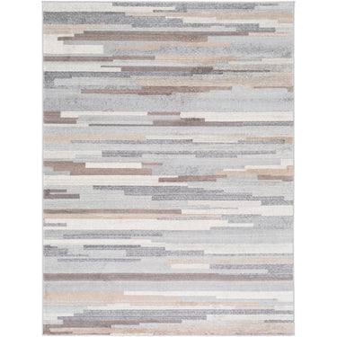 Roma Modern Skandi Grey, Charcoal & Tan Rug - Design ROM2302 - Medium 120x170 cm (3'11'' x 5'7'')