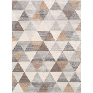 Roma Geometric Skandi Grey, Charcoal & Tan Rug - Large Plus 160x215 cm (5'3'' x 7'1'')