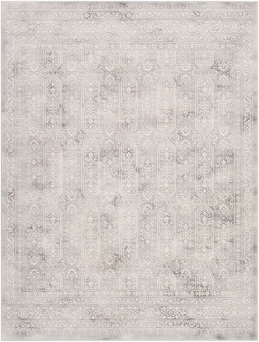 Roma Vintage Traditional Boho Oriental Grey, Off-White & Charcoal Rug - Design ROM2307 - Large Plus 160x215 cm (5'3'' x 7'1'')