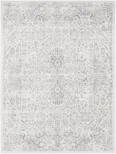 Roma Vintage Traditional Boho Oriental Grey & White Rug - Medium 120x170 cm (3'11'' x 5'7'')