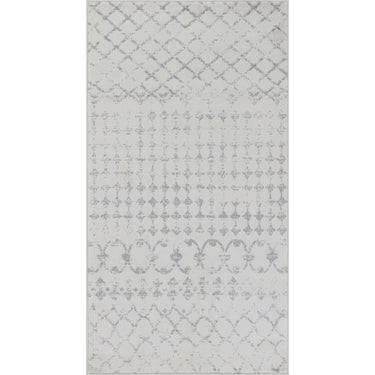 Roma Geometric Berber Neutral, Off-White & Light Grey Rug - Small 80x150 cm (2'7'' x 4'11'')