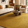 Rowan Gold Hand-Woven Recycled Polyester Plain Rug