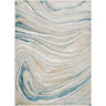 San Francisco Modern Graphic Abstract Blue, Ivory & Light Gray Rug - Medium 120x170 cm (3'11'' x 5'7'')