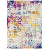 Sunderland Abstract Marble Modern Grey, Charcoal & Off-White Rug - Large Plus 160x220 cm (5'3'' x 7'3'')