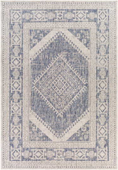 Tuareg Global Outdoor Blue, Pale Blue & Tan Rug - Medium 120x170 cm (3'11'' x 5'7'')