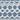 Urban Shaggy Geo Geometric Blue, Denim & White Rug