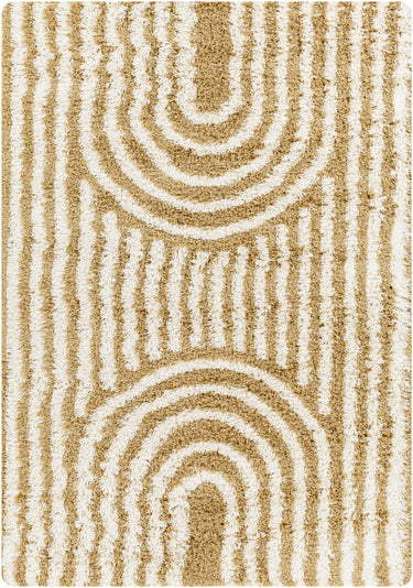 Urban Shaggy Modern Brown, Camel & Ivory Rug - Design USG2316 - Medium Plus 130x170 cm (4'3'' x 5'7'')