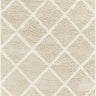Urban Shaggy Geo Geometric Neutral, Beige & Ivory Rug - Medium Plus 130x170 cm (4'3'' x 5'7'')