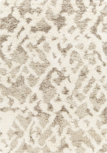 Urban Shaggy Modern Beige, Medium Brown & Ivory Rug - Medium Plus 130x170 cm (4'3'' x 5'7'')