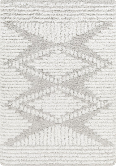 Urban Shaggy Modern Grey & White Rug - Design USG2325 - Medium Plus 130x170 cm (4'3'' x 5'7'')
