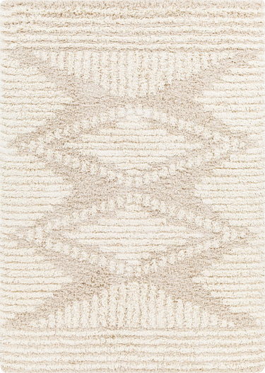 Urban Shaggy Modern Beige, Ivory & Cream Rug - Design USG2326 - Medium Plus 130x170 cm (4'3'' x 5'7'')