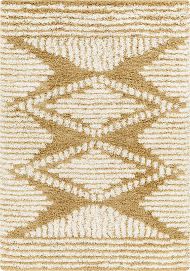 Urban Shaggy Modern Brown, Camel & Ivory Rug - Design USG2327 - Medium Plus 130x170 cm (4'3'' x 5'7'')