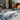 Wanderlust Abstract Marble Modern Blue, Sky Blue & Ink Blue Rug