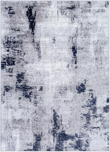 Wanderlust Abstract Marble Modern Grey, Denim & Ivory Rug - Design WNL2323 - Medium 120x170 cm (3'11'' x 5'7'')
