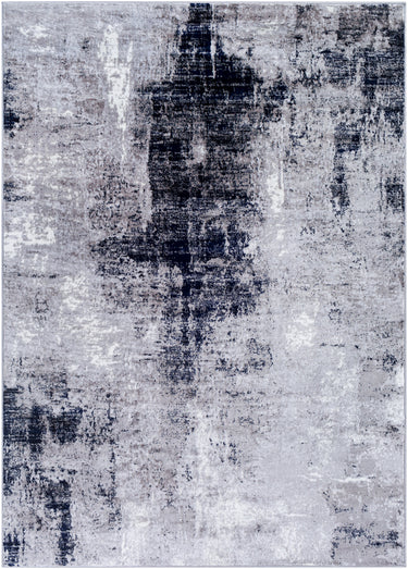 Wanderlust Abstract Marble Modern Black, Denim & MediumGray Rug - Medium 120x170 cm (3'11'' x 5'7'')