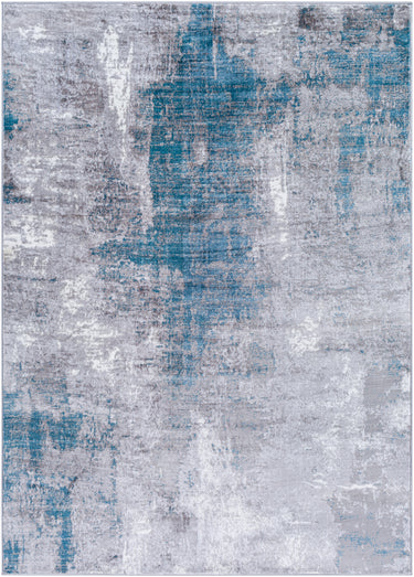 Wanderlust Abstract Marble Modern Blue, Denim & MediumGray Rug - Medium 120x170 cm (3'11'' x 5'7'')