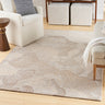 Avra AVR01 Taupe Beige Tufted Botanical Design Handmade Wool Cotton Floral Rug - Medium 114 x 175 cm (3'9"x5'9")