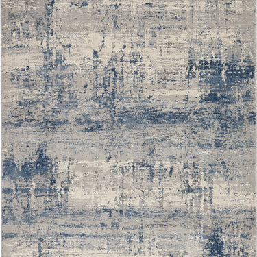 Rustic Textures RUS10 Modern Abstract Rug in Ivory Blue