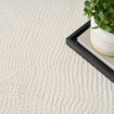 DKNY Central Park West CEP01 Ivory Jute Abstract Textured Rug