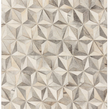 Gaucho Hand Woven Real Cow Hide Sheepskin Patchwork Facet Grey Rug