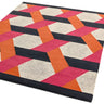 Asiatic London Camden Tufted Orange Pink Wool Viscose Geometric Textured Rug - Medium 120x170 cm (4'x5'6")