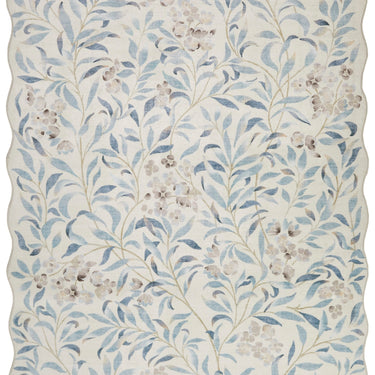 Consept Looms Liberty LIB301 Ivory Blue Washable Non-Slip Traditional Floral Rug