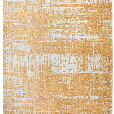 Asiatic London Beau Gold Yellow Short Pile Cotton Chenille Abstract Rug