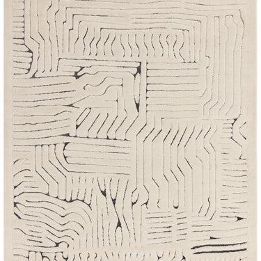 Asiatic London Valley Route Scandinavian 3D Pattern Ivory Natural Beige Soft Rug