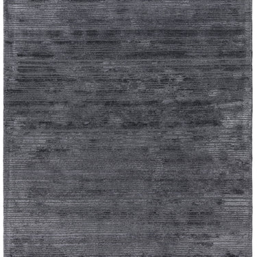 Henley Modern Handmade High Shine Organic Lines Wool & Viscose Premium Rug in Petrol Blue